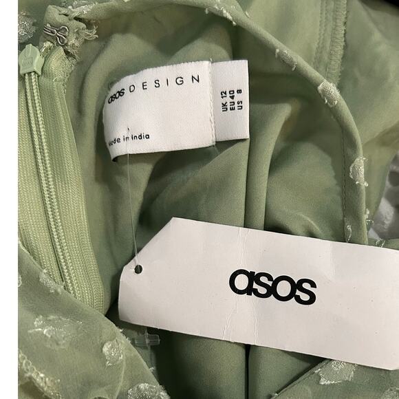 Elegant Green Polka Dot Dress - Picture 5 of 7